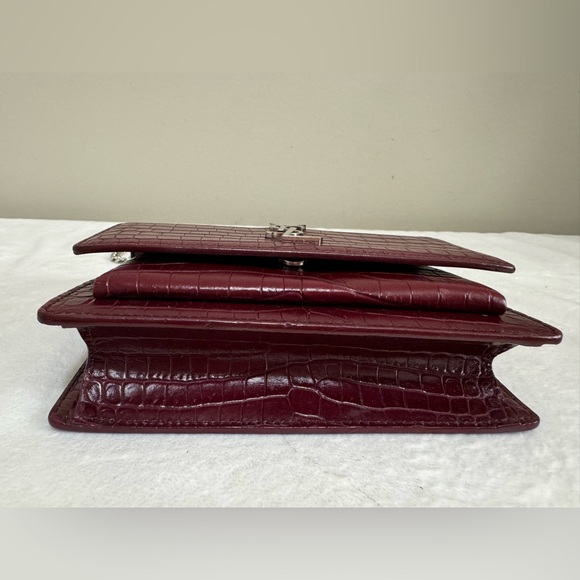 🩷SOLD🩷 YSL CROC LEATHER SUNSET MINI - Picture 6 of 16